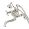 Kingston Brass KS245PN Tub Wall Mount Clawfoot Tub Faucet with Hand Shower, Polished Nickel KS245PN - alternate 1
